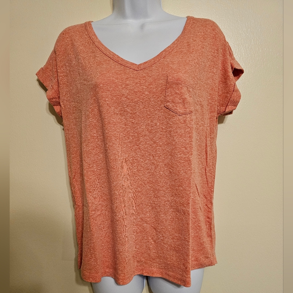 Degree Coral Basic V-Neck Short Sleeve, Medium